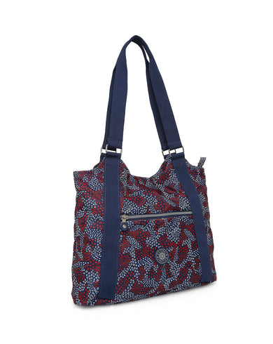 CRINKLE HAND BAG Range Blue & Red Soft One Size Handbag