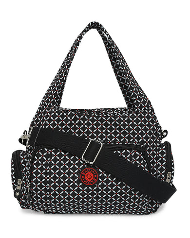 CRINKLE HAND BAG Range Black & Grey Soft One Size Handbag