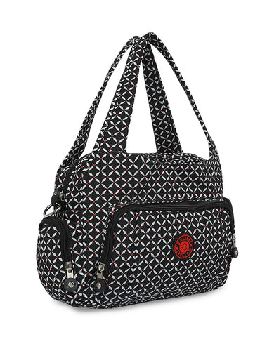 CRINKLE HAND BAG Range Black & Grey Soft One Size Handbag