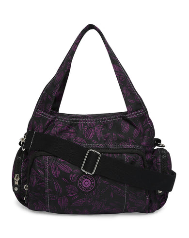 CRINKLE HAND BAG Range Black & Purple Soft One Size Handbag