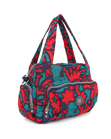 CRINKLE HAND BAG Range Red & Green Soft One Size Handbag