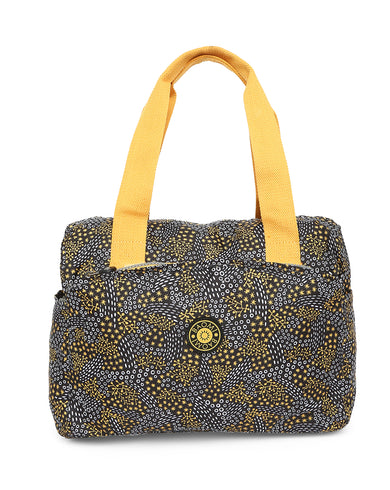 CRINKLE HAND BAG Range Black & Yellow Soft One Size Handbag