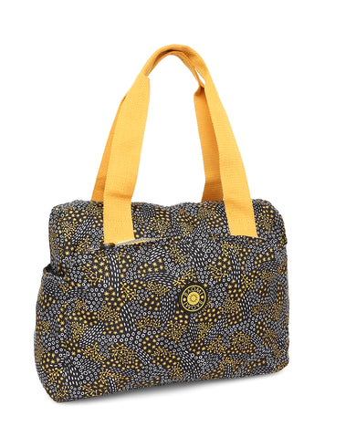 CRINKLE HAND BAG Range Black & Yellow Soft One Size Handbag