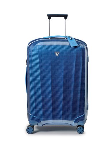 WE ARE GLAM Range Blu & Blu Acciaio Hard Medium Luggage
