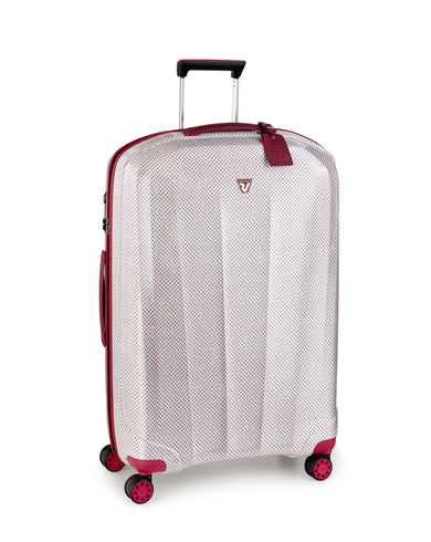WE ARE TEXTURE Range Red & White Hard Large Luggage
