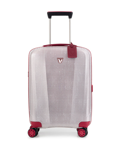 WE ARE TEXTURE Range Red & White Hard Cabin Luggage