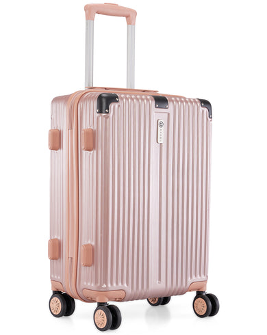 SOLID GOLD Range Rose Gold Hard Cabin Luggage