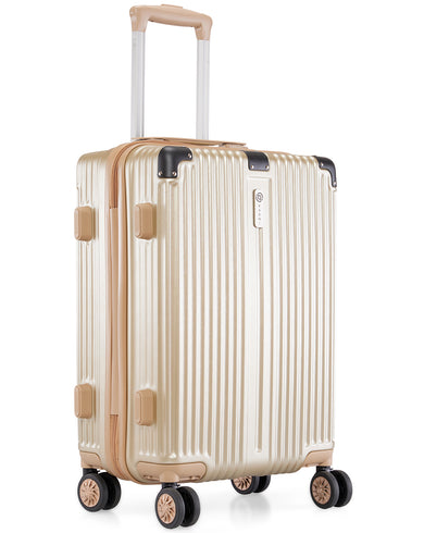 SOLID GOLD Range Light Brown Hard Cabin Luggage