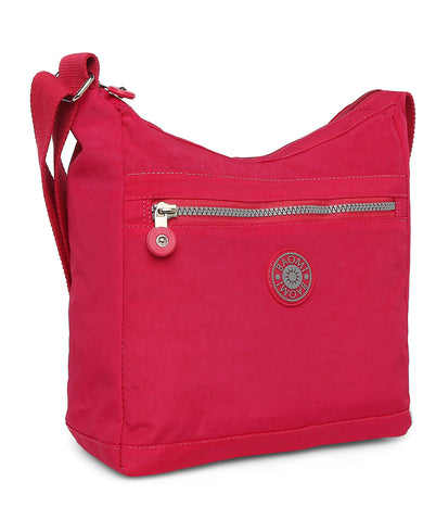 CRINKLE SHOULDER BAG Range Fuchsia Red Soft One Size Shoulder Bag