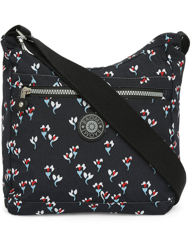 CRINKLE SHOULDER BAG Range Black Floral Soft One Size Shoulder Bag
