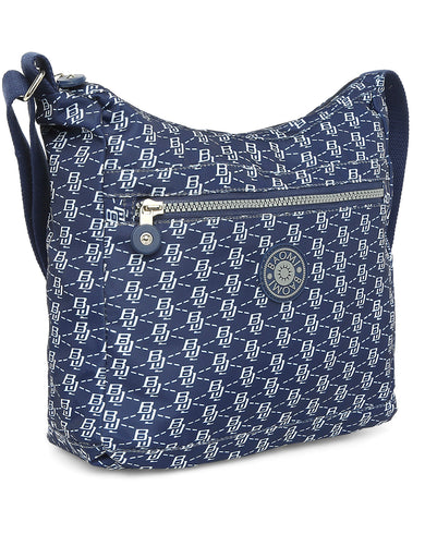 CRINKLE SHOULDER BAG Range Blue & White Soft One Size Shoulder Bag