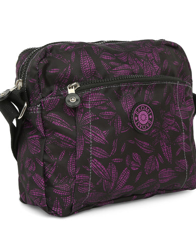 CRINKLE SHOULDER BAG Range Black & Purple Soft One Size Shoulder Bag