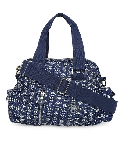CRINKLE HAND BAG Range Blue & White Soft One Size Handbag