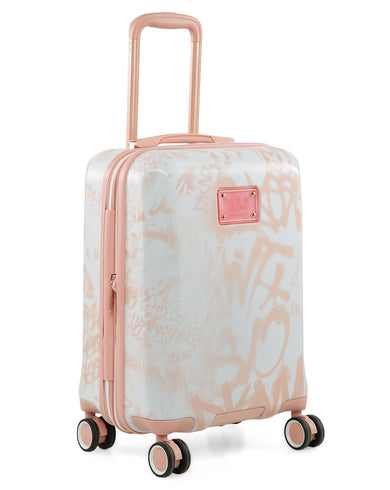 REBELLION Range White & Venus Rose Hard Cabin Luggage