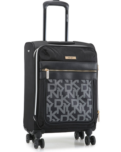AFTER HOURS Range Black Logo Print Soft Cabin Luggage
