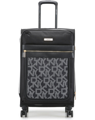 AFTER HOURS Range Black Logo Print Soft Medium Luggage