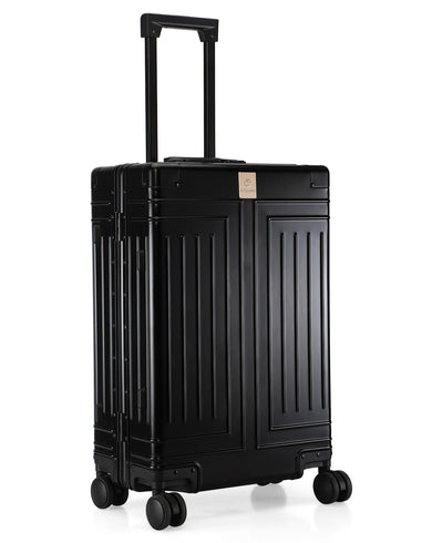 ALUMINIUM TROLLY Range Black Hard Medium Luggage