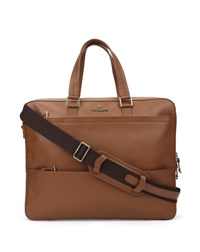 PERRY Range Dark Tan Soft One Size Briefcase