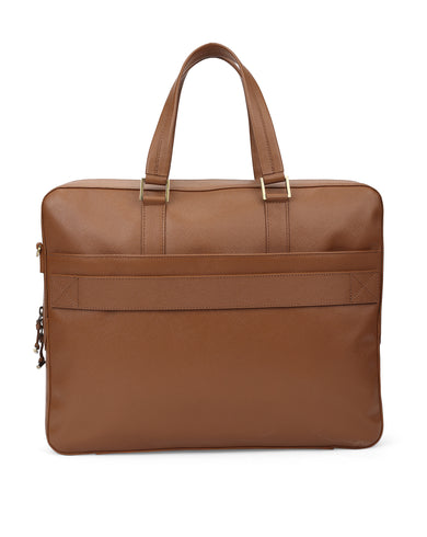 PERRY Range Dark Tan Soft One Size Briefcase