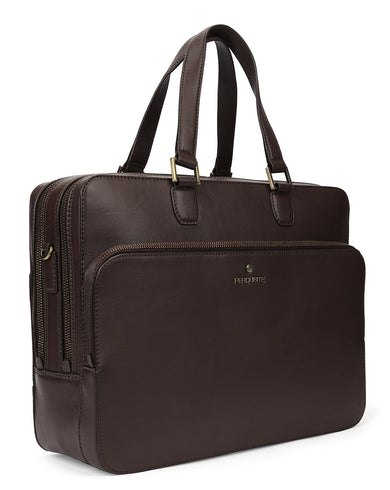 WARREN Range Dark Brown Soft One Size Briefcase
