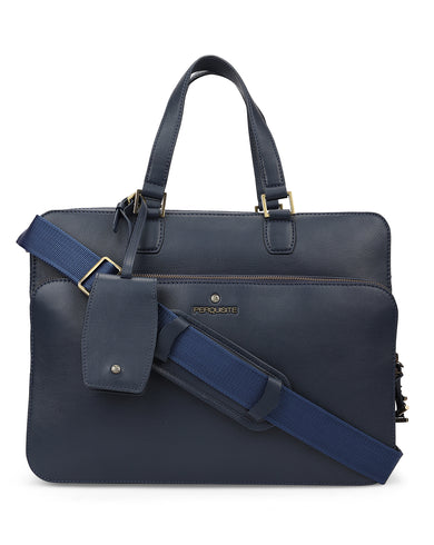 WARREN Range Navy Blue Soft One Size Briefcase