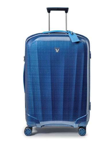 WE ARE GLAM Range Blu & Blu Acciaio Hard Medium Luggage