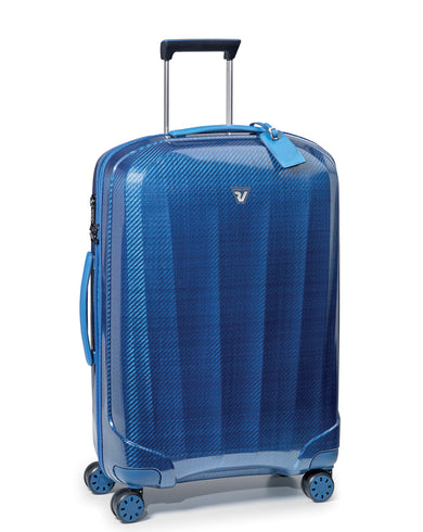 WE ARE GLAM Range Blu & Blu Acciaio Hard Medium Luggage