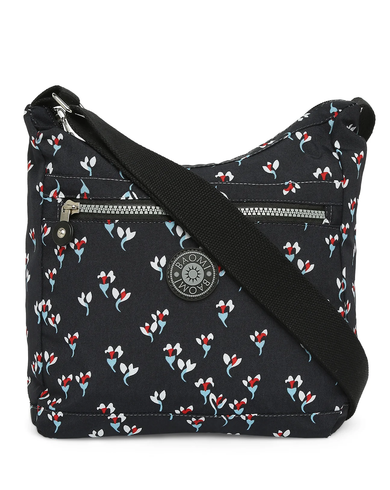 CRINKLE SHOULDER BAG Range Black Floral Soft One Size Shoulder Bag