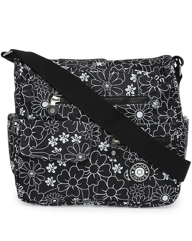 CRINKLE SHOULDER BAG Range Black & White Floral Soft One Size Shoulder Bag